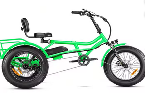 รถสามล้อไฟฟ้าสำหรับผู้ใหญ่ 750W มอเตอร์หลัง แบตเตอรี่ลิเธียม 12V 70Ah 85 ไมล์ UL2849 ล้อ 24 นิ้ว เบรกดิสก์ โครงอะลูมิเนียม 12 สปีด - Product Image 2