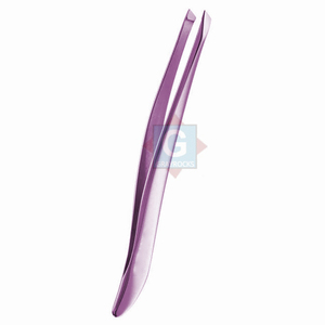 Precision Wholesale Classic <b>Eyebrow</b> Tweezers Slanted Stainless Steel Black <b>Eyebrow</b> Tweezers - Product Image 4