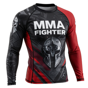 Servicio OEM Personalizado, Camiseta de Compresión para Artes Marciales Mixtas (MMA) con Mangas Largas, para Hombre, de la Mejor Calidad, para Entrenamiento - Product Image 2