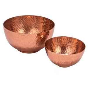Cuenco de Cobre Pulido para Servir Ensaladas y Sopas, Diseño Elegante, Duradero y Ecológico, para Hogar, Hotel y Fiestas - Product Image 1