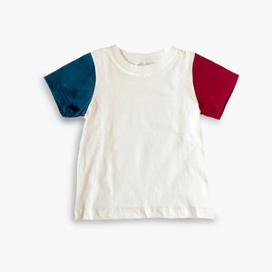 T-shirt pour enfants T-shirt à blocs de couleurs contrastés T-shirts Aqua clair Corps blanc T-shirt rouge et bleu Garçons - Product Image 4