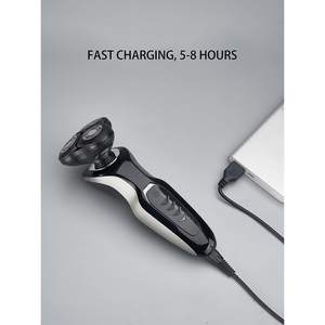 Afeitadora Eléctrica Recargable Inalámbrica para Hombre, Maquinilla de Afeitar Rotatoria con Triple Cuchilla, Uso en Seco/Húmedo, Impermeable IPX7, Mini Maquinilla de Repuesto - Product Image 6