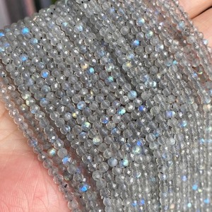 2/3/4mm véritable rondelle naturelle Labradorite pierres précieuses perles de rocaille micro facettes pierre semi-précieuse pour la fabrication de bijoux 15.5'' - Product Image 1