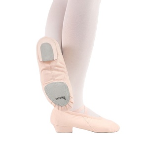 Zapatos de Ballet Clásicos de Cuero, Suela Doble Flexible y Suave, Ligeros y Cómodos, Zapatos Sin Cordones para Mujeres y Hombres, Venta al Por Mayor - Product Image 1