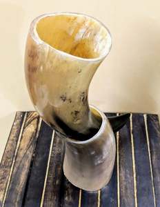 Luxe Viking sculpté verre ange fabriqué à la main poli corne de buffle corne à boire artisanat de noël décor nautique artisanat naturel - Product Image 6