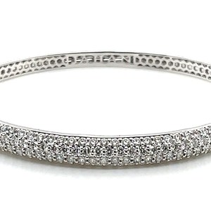 Bracelet rond scintillant Moissanite diamant demi-éternité Bracelet en argent 925 bijoux fins pour fiançailles cadeau de mariage pour partenaire - Product Image 2