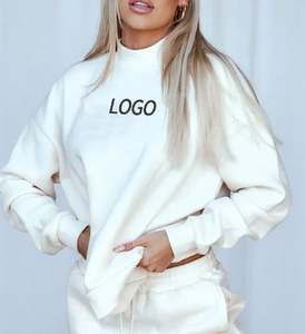 Set di felpa in pile con Logo personalizzato 2025 primavera tuta da donna 2 pezzi tuta tuta da ginnastica Set - Product Image 2