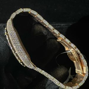 Envío gratuito reloj automático de cuarzo para hombre reloj de pulsera de diamante helado personalizado caja cuadrada estilo de moda - Product Image 2