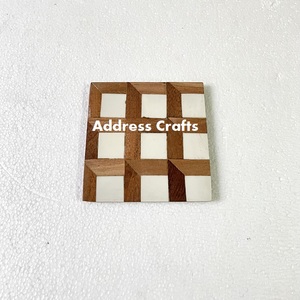 Posavasos de madera ecológico, diseño estándar, mesa de comedor, decoración, posavasos, patrón triangular, taza de té, posavasos de madera para uso en el hogar y la Oficina - Product Image 6