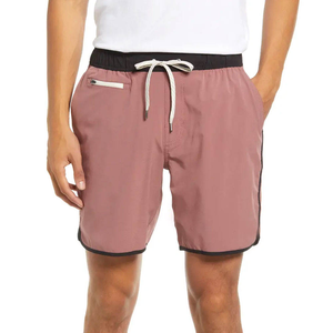 High Quality Solid Color Men's Casual Shorts Breathable Eco-Friendly Sublimation <b>Transfer</b> Print Vintage Style - Product Image 3