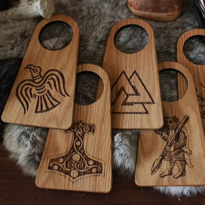 Cuerno vikingo decorativo personalizado Soportes de artesanía de madera Estilo náutico Soportes de cuerno grabados Alta demanda de la India - Product Image 1