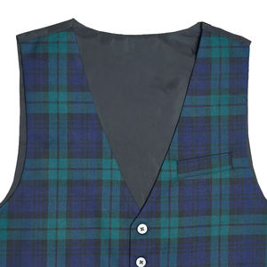 Prix de gros Hommes Tartan Gilet Fashion Style Sans Manches Coton Fait Respirant Confortable Highland Wear avec Col en V - Product Image 2