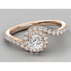 Bague solitaire en or 14 carats pour femmes avec diamant cultivé en laboratoire - Product Image 4