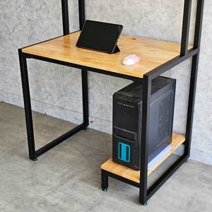 Simple Design 85x60x140cm <b>Small</b> Computer <b>Desk</b> with Integrated Rubber Wood Bookshelf Laptop Table-FD68065 - Product Image 4