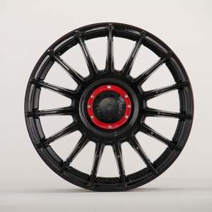 5X112 roues <span class=keywords><strong>18</strong></span> pouces <span class=keywords><strong>jantes</strong></span> 8J 5 trous noir brillant alliage voiture de course moyeux pour <span class=keywords><strong>MINI</strong></span> Cooper S <span class=keywords><strong>Jcw</strong></span> F56 R56 Clubman - Product Image 1