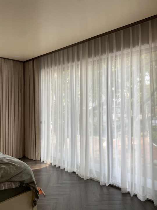 Wholesale Curtains Style Best Feature High Quality 100% Polyester for Curve Window Type Low MOQ Sheer Curtain Vietnam