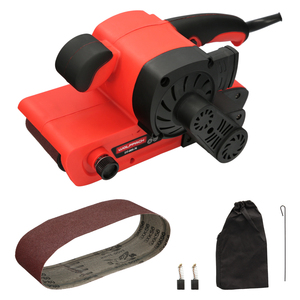 Levigatrice a Nastro da 800 Watt Con sacco per l'estrazione della polvere - Product Image 1