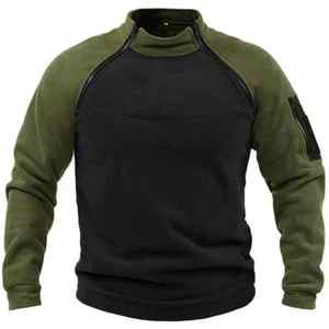 Polartec tissu hommes sweat Double fermeture éclair extérieur survêtement respirant tactique sweat pour hommes - Product Image 3