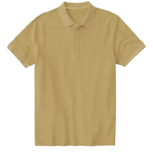 Camisetas Polo de Verano para Hombre, a la Moda, 100% Algodón, Transpirables, de Corte Holgado, con Logotipo Personalizado Impreso, Estilo Tejido Sólido - Product Image 1