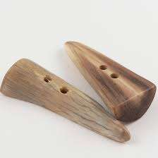 Strong Texture Custom Natural Waterproof Handmade Ox Horn <b>Toggle</b> <b>Buttons</b> with Two Holes for Coats-Business Gift - Product Image 2