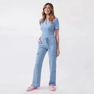 Uniforme médico de manga corta personalizable para mujer, de ajuste Regular Pantalones rectos, transpirable, respetuoso con el medio ambiente - Product Image 5