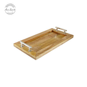 Juego de bandejas de madera para servir Diseño floral vibrante Uso multiusos para cocina Comedor o decoración Opción duradera y elegante - Product Image 3