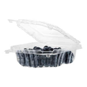 Caja de Alimentos Reciclable FA24 Premium Desechable con Bisagras de PET de 24 oz para Frutas y Verduras - Product Image 1