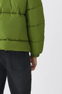 Veste bouffante vert olive pour hommes très exigeants manteau d'hiver à capuche léger coupe-vent et isolé vêtements d'extérieur chauds vestes pour hommes - Product Image 5