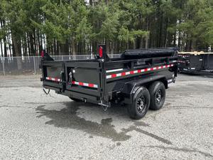 Remolque de granja de inclinación hidráulica resistente 7x12 DE CALIDAD, nuevo remolque de descarga limpio con sistema hidráulico de alta calidad para Tractor - Product Image 2