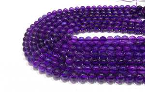 Cuentas Redondas de Amatista Natural de Color Morado, Grado Premium, Certificadas por IGI, Material de Piedra Preciosa Clásica para Joyería, Artesanía y Uso Espiritual - Product Image 2