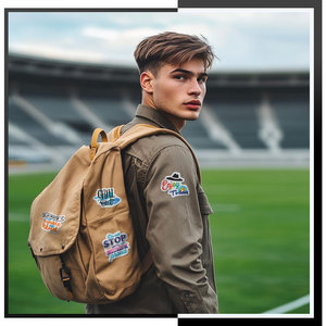 Proveedor de insignias de tela bordada, ropa con logotipo 3D personalizado, parches bordados para coser, tela de sarga para sombrero - Product Image 4