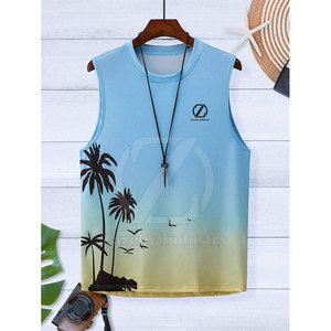 <b>Cheap</b> Price Men Knitted Sublimation Tank Top Breathable Eco-Friendly Quick Dry <b>Light</b> Weight High Quality Best Selling for Adults - Product Image 2