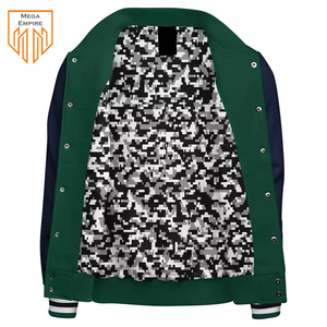 Veste d'université de baseball d'hiver personnalisée unisexe à col montant avec logo avant vente en gros de boutons College Letterman Design - Product Image 5