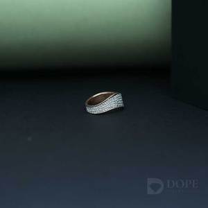 แหวนประดับเพชรสเตอร์ลิงเงินผู้หญิง925ดีไซน์หนาสำหรับใส่ในชีวิตประจำวัน - Product Image 4