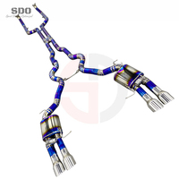 Système d'échappement Catback SDO en titane bleu brûlé pour BMW M5 M6 F06 F10 F12 F13 4.4TT V8 2011-2016, silencieux à valve à vide, embouts argentés