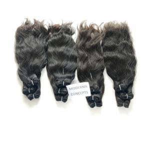 Extensiones de cabello humano indio alineado con cutícula virgen natural sin procesar paquetes de ondas profundas sueltas de 8 pulgadas estiradas 8 pulgadas - Product Image 1