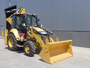 Chargeuse sur pneus diesel jaune pour pelle rétrocaveuse avec moteur, godet de 1,05 m, puissance de 37 kW, système entièrement hydraulique - Product Image 2