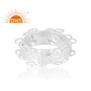 Nuevo diseño elegante de Plata de Ley 925, nuevo anillo de banda, joyería de diseño personalizado para mujer, regalo para ella. - Product Image 4