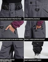 Pantalon de ski et de sport ample grande taille en tissu extensible décontracté, imperméable, coupe-vent et respirant 10 000 mm, style Hip Hop, coupe ample