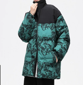 Nueva chaqueta universitaria de lona con cuello levantado impresa de alta calidad personalizada para hombres y mujeres, abrigos a juego para parejas, ropa de calle al por mayor - Product Image 4