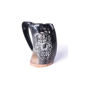 Mug en corne de buffle 100% naturel, fait main, design personnalisé, taille personnalisable, luxe, mug en corne, chope à vin, 100% authentique, sans danger pour les boissons - Product Image 1