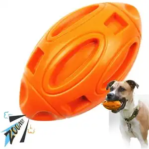 Atacado Indestrutível Durável Interativo Borracha Squeaky Dog Brinquedos Bola para Chewers Agressivos