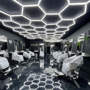 Biến dạng hình lục giác tổ ong trần đèn <span class=keywords><strong>LED</strong></span> nhà để xe làm việc ánh sáng cho tiệm hớt tóc showroom - Product Image 2