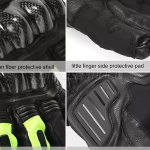 Guantes de moto de secado rápido para hombre con pantalla táctil, guantes de moto teñidos lisos para hombre, guantes de moto de dos colores - Product Image 3