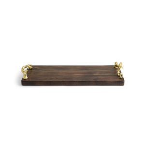 Plateau de service et plateau à charcuterie de style moderne en marbre et métal, durable et écologique pour une utilisation en cuisine et au restaurant - Product Image 1