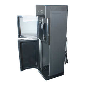 Distributeur d'eau électrique neuf avec rangement pour bouteilles, design à porte ouverte noire, garantie de 3 ans, usage domestique - Product Image 2