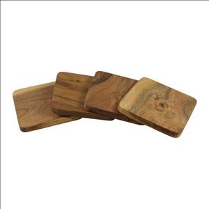 แผ่นรองแก้วทำจากไม้อะคาเซียทำด้วยมือเป็นมิตรกับสิ่งแวดล้อมแผ่นรองแก้วแบบคลาสสิกปกป้องพื้นผิวอย่างมีสไตล์ - Product Image 1