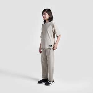 Pantalones de pana beige para mujer, transpirables, de pierna recta y ancha, con cintura media, estilo casual de oficina para la temporada de otoño - Product Image 4