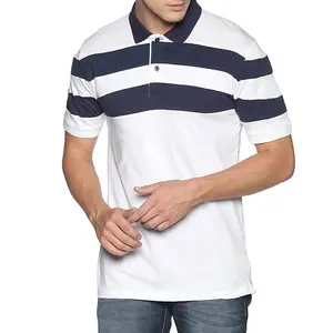 अच्छी गुणवत्ता वाले कस्टम स्वयं के लोगो आधी आस्तीन वाली पोलो टी शर्ट आसमानी नीले रंग की छोटी आस्तीन वाली पुरुष पोलो टी शर्ट