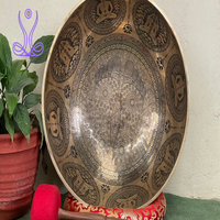 Mangkuk menyanyi meditasi berukir Chakra tujuh suara instrumen doa Spiritual penyembuhan musik produk mangkuk kualitas